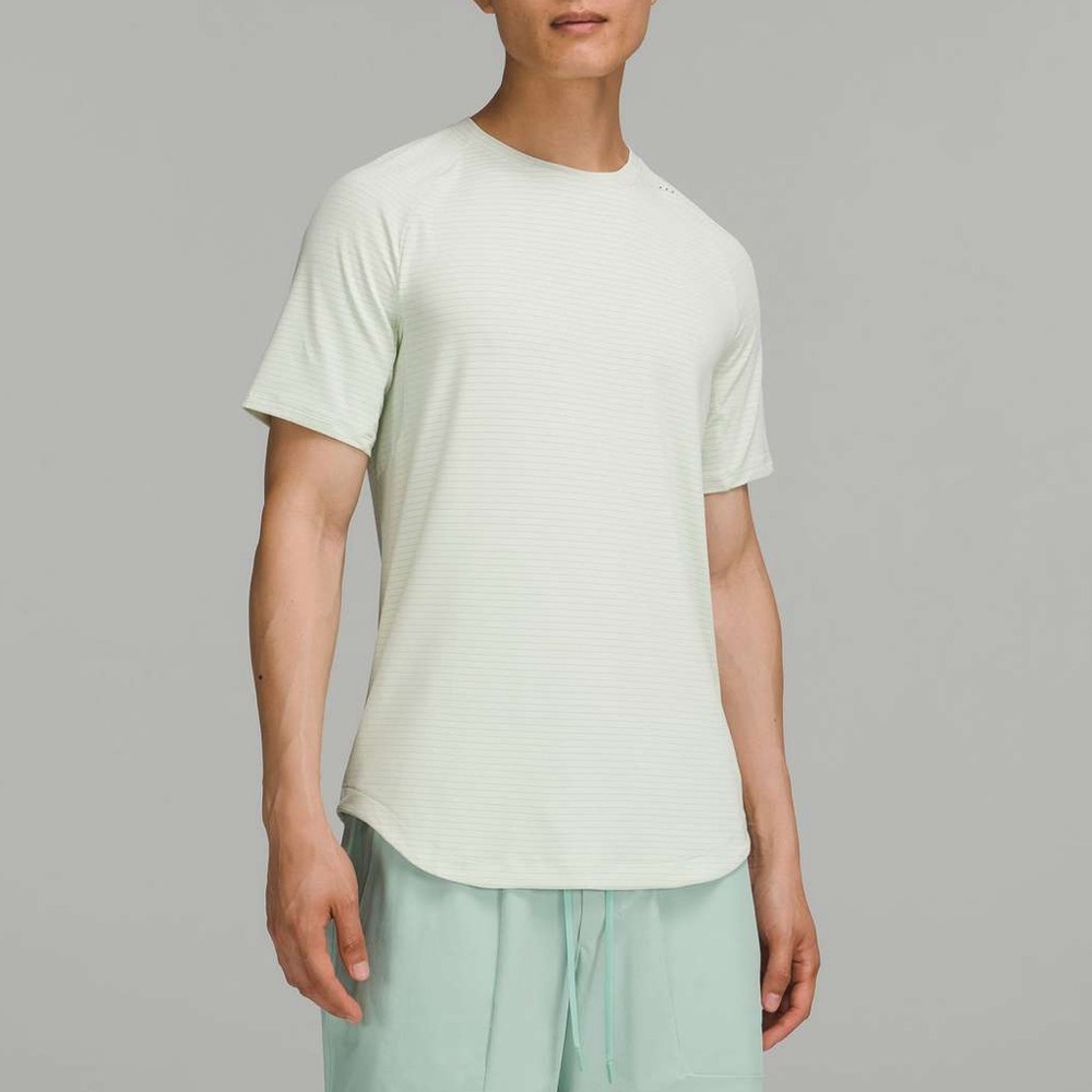 Lululemon Drysense Training Short Sleeve Shirt Heathered Artic Mint Size XL